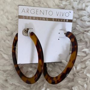 Argento Vivo Tortoise Hoop Earrings